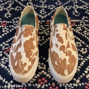 Baja Platform Slip-On — Mohair Cow Hide Print
